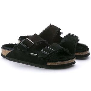 Birkenstock Arizona black Shearling Sandals UK 36 US 5 / 5.5 NWOT